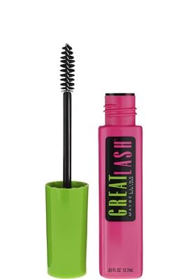 Maybelline Maybelline Mascara, Great Lash Lengthening and Thickening Mascara, Maximum Coverage Formula, Suitable for Sensitive Eyes, Clean and Separate Finish, Blackest Black Blackest Black 12.5 ml (Pack of 1) - Blackest Black