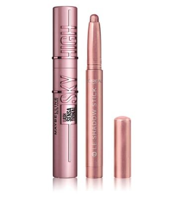 Maybelline Maybelline Sky High Mascara Black & L'oreal Paris Shadow Stick Mauve Duo Bundle