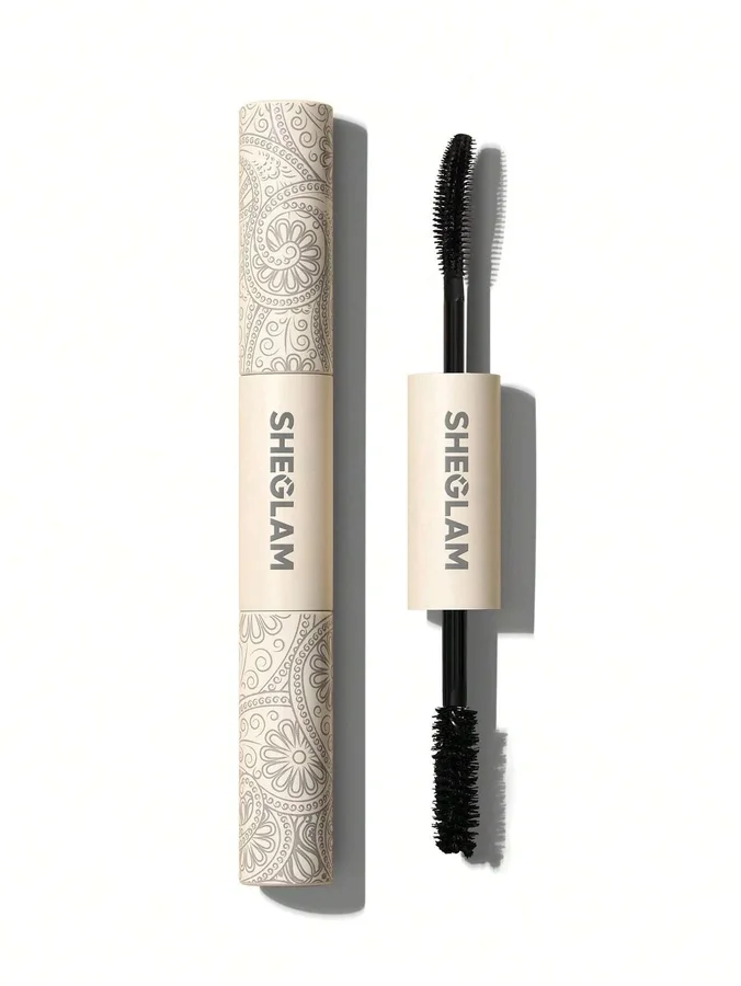 SHEGLAM SHEGLAM 2 In 1 Black Volume and Length Washable Mascara Long Lasting Dual-Ended Tubing Eye Makeup - Black