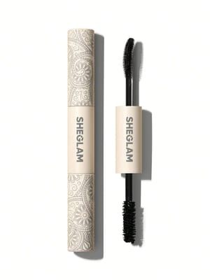 SHEGLAM SHEGLAM 2 In 1 Black Volume and Length Washable Mascara Long Lasting Dual-Ended Tubing Eye Makeup - Black