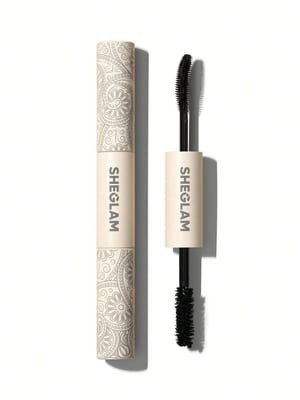 SHEGLAM SHEGLAM 2 In 1 Black Volume and Length Washable Mascara Long Lasting Dual-Ended Tubing Eye Makeup - Black