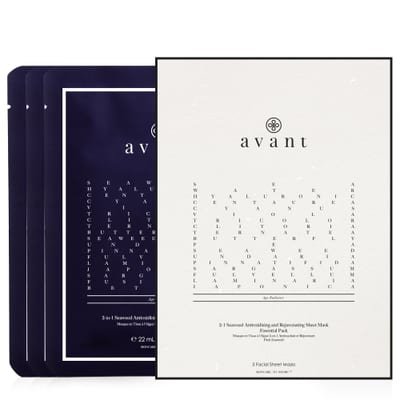 Avant Skincare 2-1 Seaweed Antioxidising and Rejuvenating Sheet Mask | Packaging: Essential Pack