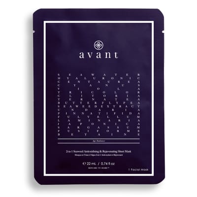 Avant Skincare 2-1 Seaweed Antioxidising and Rejuvenating Sheet Mask | Packaging: Single Pack