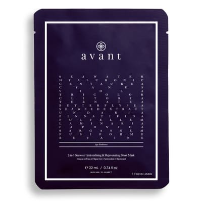 Avant Skincare 2-1 Seaweed Antioxidising and Rejuvenating Sheet Mask | Packaging: Single Pack