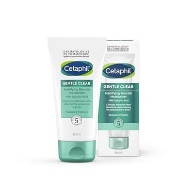 Cetaphil Cetaphil Gentle Clear Mattifying Blemish Moisturiser, Salicylic Acid Face Cream 89ml