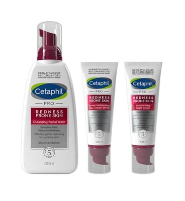 Cetaphil Cetaphil Redness Control Bundle: Face Wash + Day Cream Night For Redness-Prone Skin