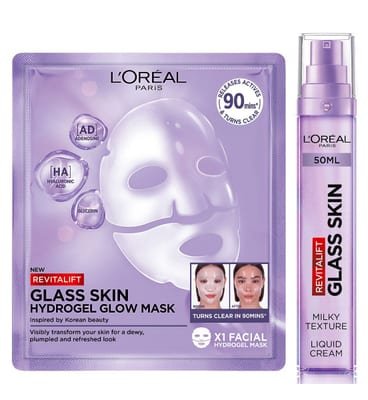 Loreal L'Oreal Paris Revitalift Filler Glass Skin Moisturiser & Mask Bundle