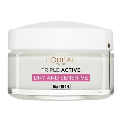 Loreal L'Oreal Paris Triple Active Day 24H Hydrating Moisturiser - For Sensitive & Dry Skin, 50ml