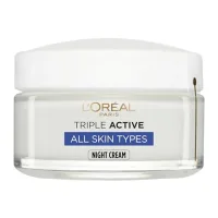 Loreal L'Oreal Paris Triple Active Night 24H Hydrating Moisturiser To Restore Skin Barrier, 50ml