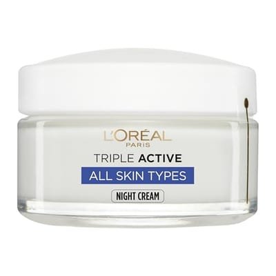 Loreal L'Oreal Paris Triple Active Night 24H Hydrating Moisturiser To Restore Skin Barrier, 50ml