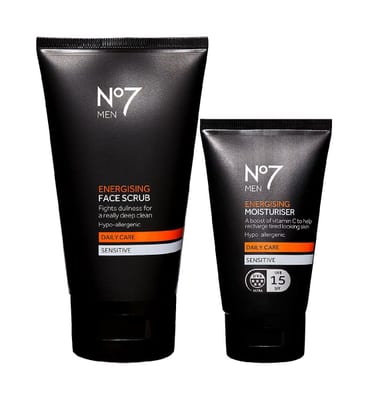 NO7 No7 Men's Energising Moisturiser & Face Scrub