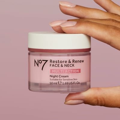 NO7 No7 Restore & Renew Face & Neck MULTI ACTION Night Cream 50ml