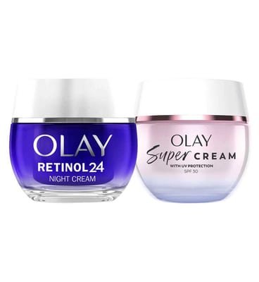 Olay Olay Super Cream Face Moisturiser & Retinol 24 Night Bundle
