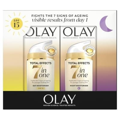Olay Olay Total Effects 7In1 Day & Night Moisturiser Bundle Anti-Ageing Face Creams Niacinamide Vitc