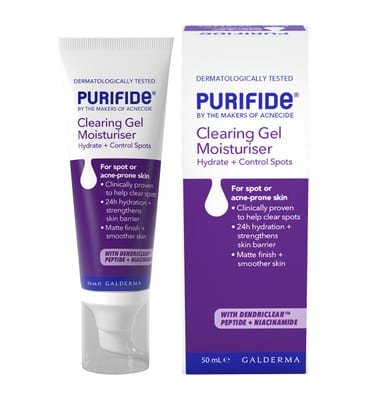 Purifide Purifide By Acnecide Clearing Gel Face Moisturiser 50ml, For Spot Or Acne-Prone Skin