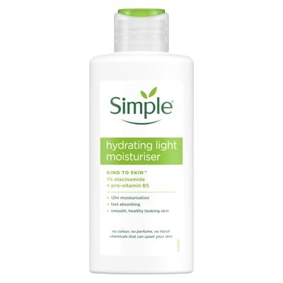 Simple Simple Kind to Skin Hydrating Light Moisturiser Skin Care Product with Pro-Vitamins B5 and E for 12-Hour Moisturisation