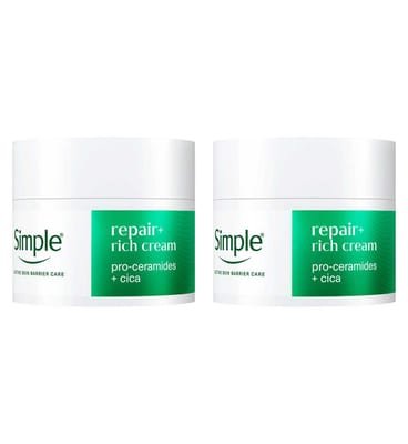 Simple Simple Repair+ Moisturiser 50Ml X2