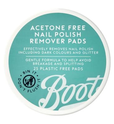 Boots Boots Acetone Free Nail Polish Remover Pads 25S