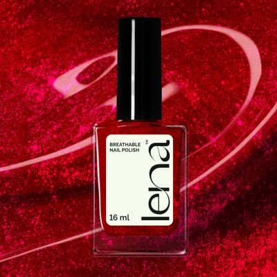 LENA LENA Breathable & Water-Permeable Halal Nail Polish with Glitter