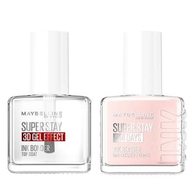 Maybelline Maybelline Superstay Ink Porcelain & Bonder Top Coat Nail Polish Duo Bundle