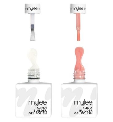 Mylee Mylee 5 In 1 Builder Gel Nail Polish Clear & Peach 15Ml Duo Pack