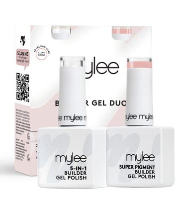 Mylee Mylee Super Pigment Builder Gel Nail Polish Clear & Antique Pink 13Ml Duo Pack