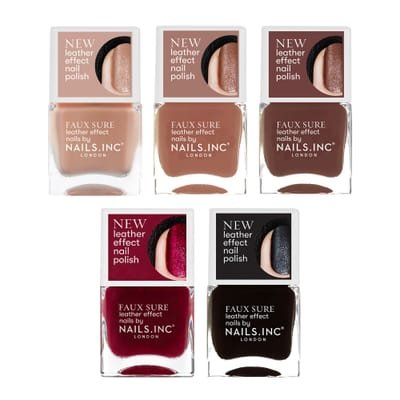 Nails.INC (US) Faux Sure 5-Piece Leather-Effect Nail Polish Set US