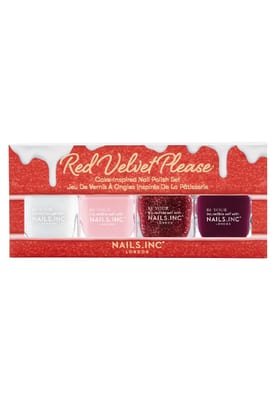 Nails.INC (US) Red Velvet Please 4-Piece Cake-Inspired Nail Polish Set