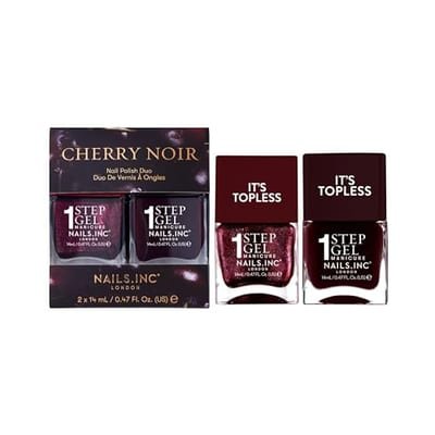 Nails.INC Cherry Noir Nail Polish Duo
