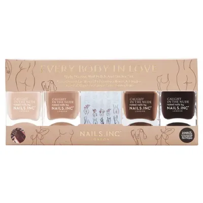 Every Body In Love 4-Piece Nail Polish and Sticker Set