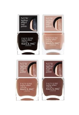 Nails.INC Faux Sure 4-Piece Leather-Effect Nail Polish Set