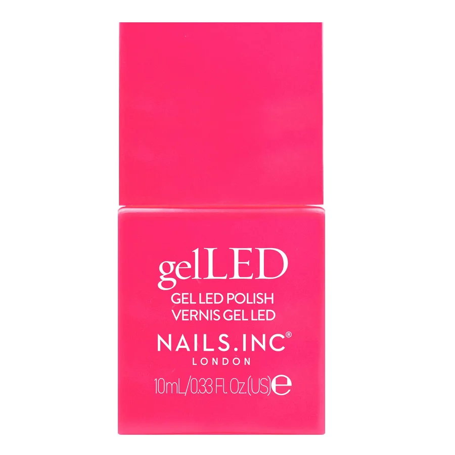 Nails.INC gelLED Nail Polish – Flamingo Dreams, Bright Neon Pink