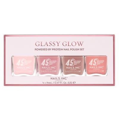 Nails.INC Glassy Glow Nail Polish Set - 45 Second Speedy Gloss