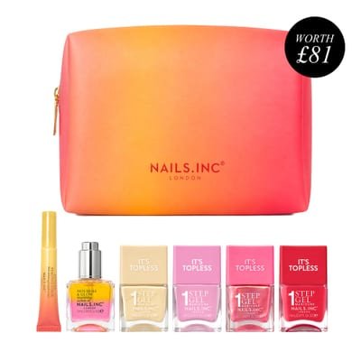 Nails.INC If You Like Piña Coladas 7-Piece Mani Set - 1-Step Gel It's Topless Nail Polish