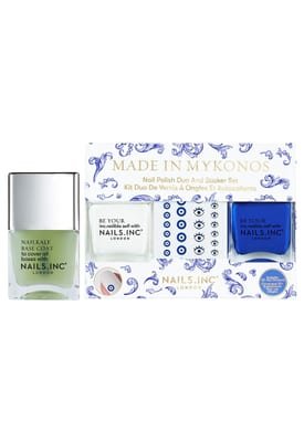 Nails.INC Made In Mykonos Nail Polish and Base Coat Set