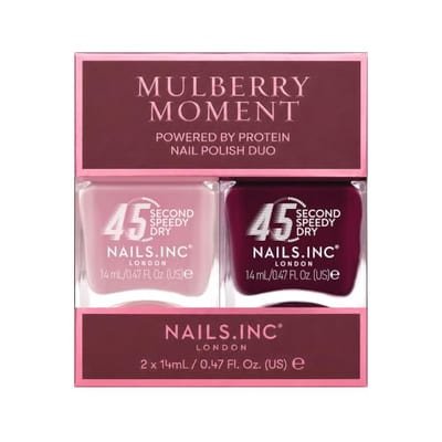 Nails.INC Mulberry Moment Nail Polish Duo - 45 Second Speedy Gloss