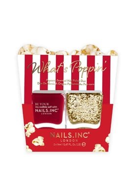 Nails.INC Whats Poppin' Popcorn-Scented Nail Polish Duo
