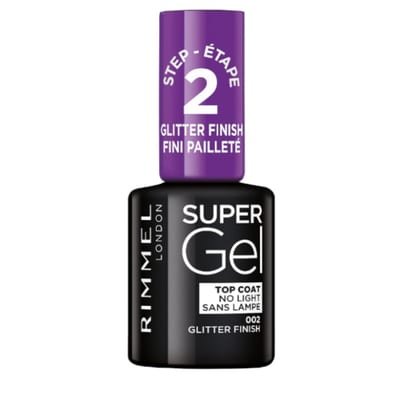 Rimmel Rimmel Super Gel Top Coat No Light Nail Polish - 002 Glitter Finish