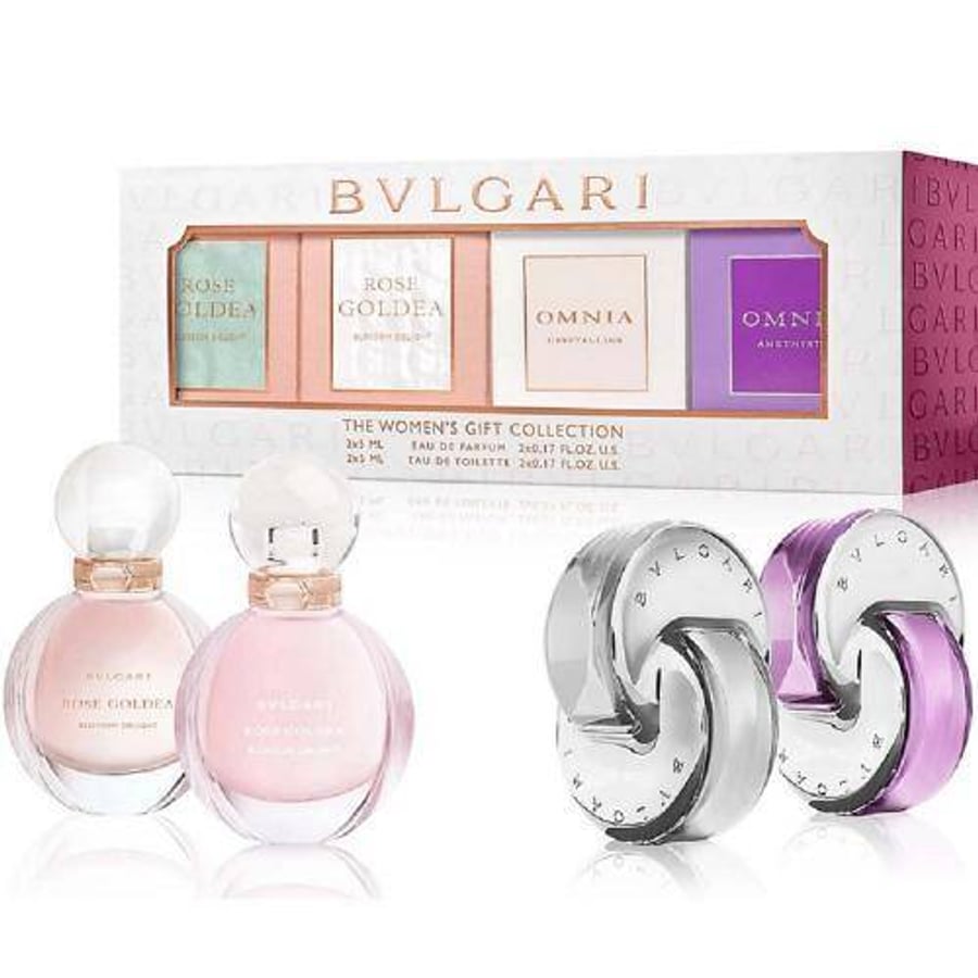 Bvlgari Bvlgari (L) 4 x 5ml Mini EDP Rose Goldea Blossom Delight + EDT Rose Goldea Blossom Delight + EDT Omnia Crystalline + EDT Omnia Amethyste