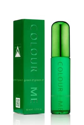 Colour Me Colour Me Green Gift Set 50ml EDT Spray + 10ml Roll-on Perfume