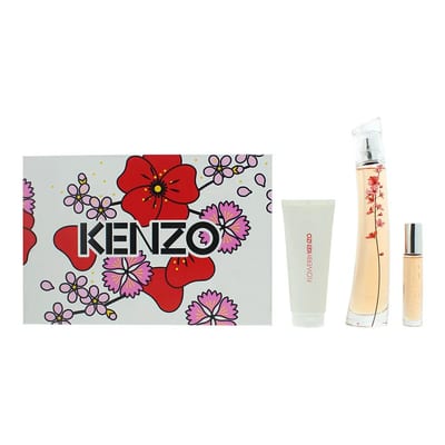 Flower Ikebana Kenzo Flower Ikebana Sakura Eau de Parfum 3 Piece Gift Set