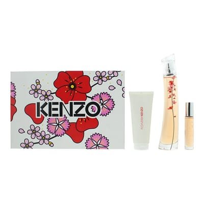 Flower Ikebana Kenzo Flower Ikebana Sakura Eau de Parfum 3 Piece Gift Set
