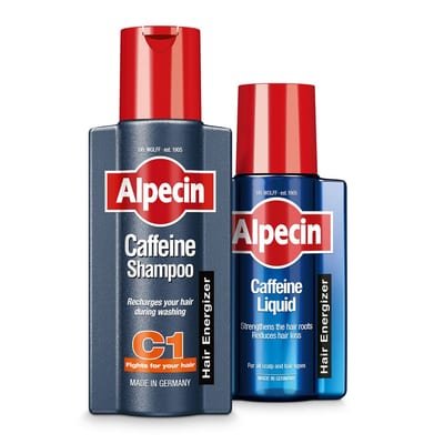 Alpecin Alpecin Caffeine Shampoo C1 and Liquid | Natural Hair Growth for Men | Energizer for Strong Hair | Hair Care for Men Made in Germany | Set of