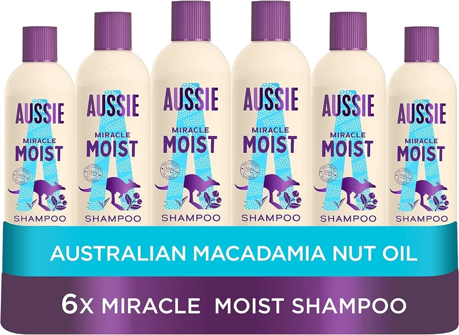 Aussie Aussie Miracle Moist Shampoo 300 ml - Pack of 6 Miracle Moist Shampoo Set