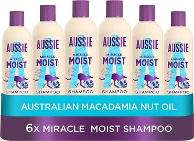 Aussie Aussie Miracle Moist Shampoo 300 ml - Pack of 6 Miracle Moist Shampoo Set