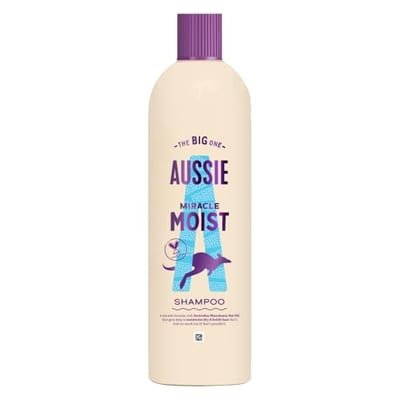 Aussie Aussie Miracle Moist Shampoo 400Ml. Moisture-Quenching Formula To Revive Dry