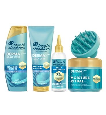 Head & Shoulders Head & Shoulders Derma Moisture Bundle - Shampoo, Scalp Moisturiser, Serum And Mask