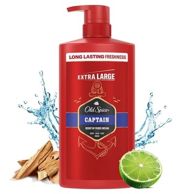 Old Spice Old Spice Captain Men's 3-In-1 Wash, Shower Gel & Shampoo 800ml