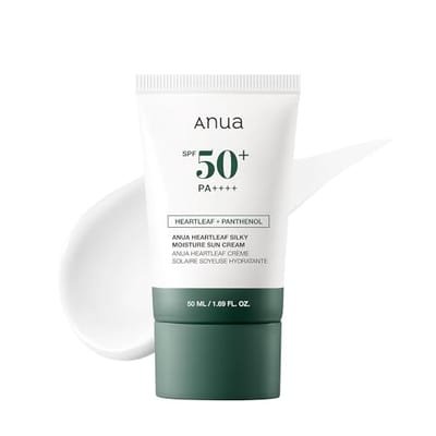 Anua Anua Heartleaf Silky Moisture Sunscreen Spf 50 Pa++++, 50ml