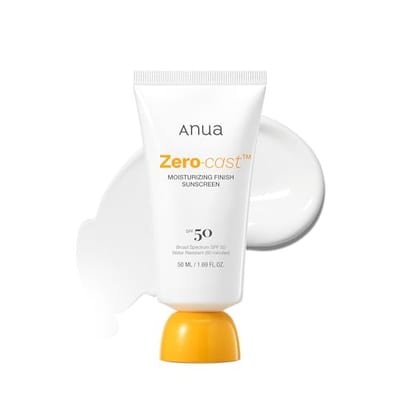 Anua Anua Zero-Cast Moisturising Suncream Spf 50 50ml